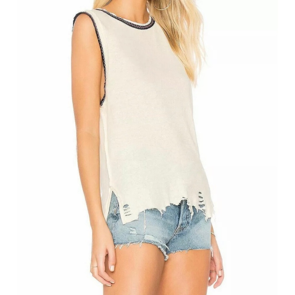 NWT Free People Ringer Muscle Tank Vintage Boho